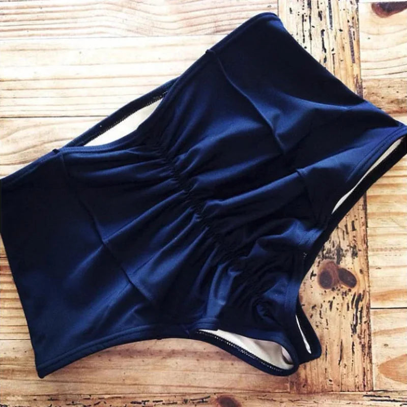 Black Coral High Waist Tailored Cheeky Bottom